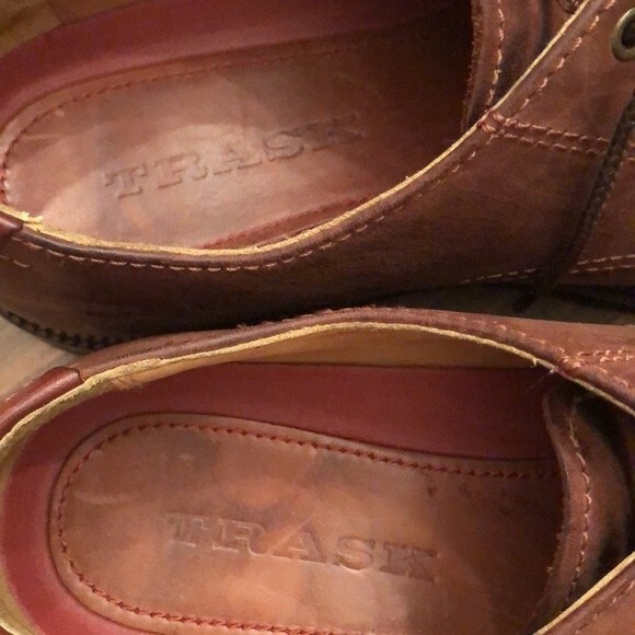 H.S. TRASK SIZE 10 GALLATIN  COFFEE UMBER 30-0100 LACE UP OXFORD LOAFER SHOE - Picture 9 of 10